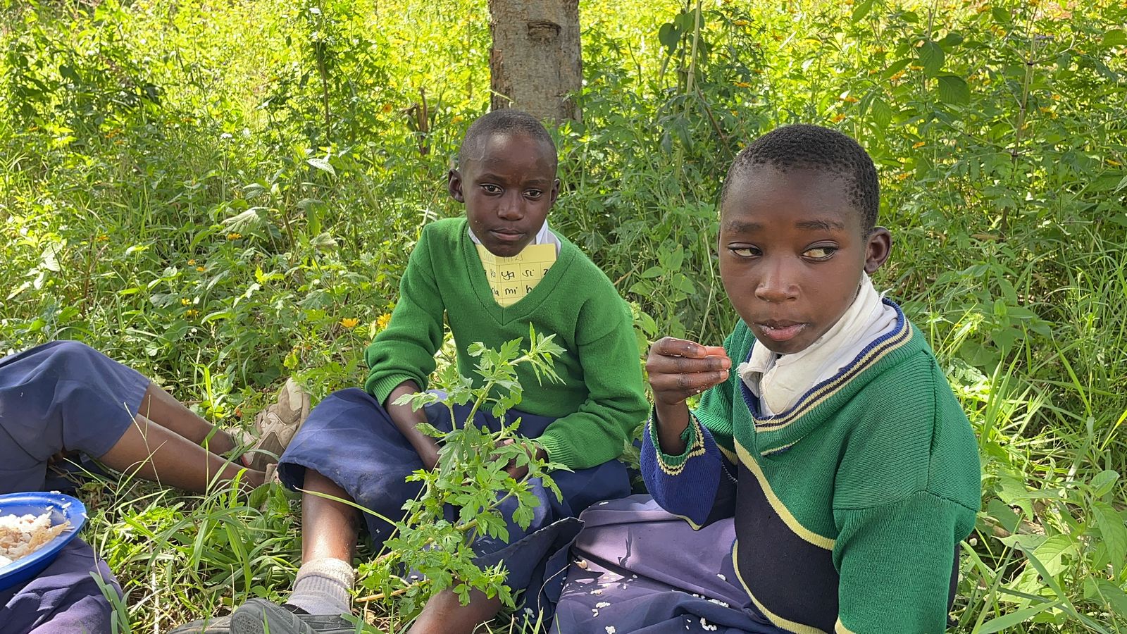 Copiii din satul Mkoga