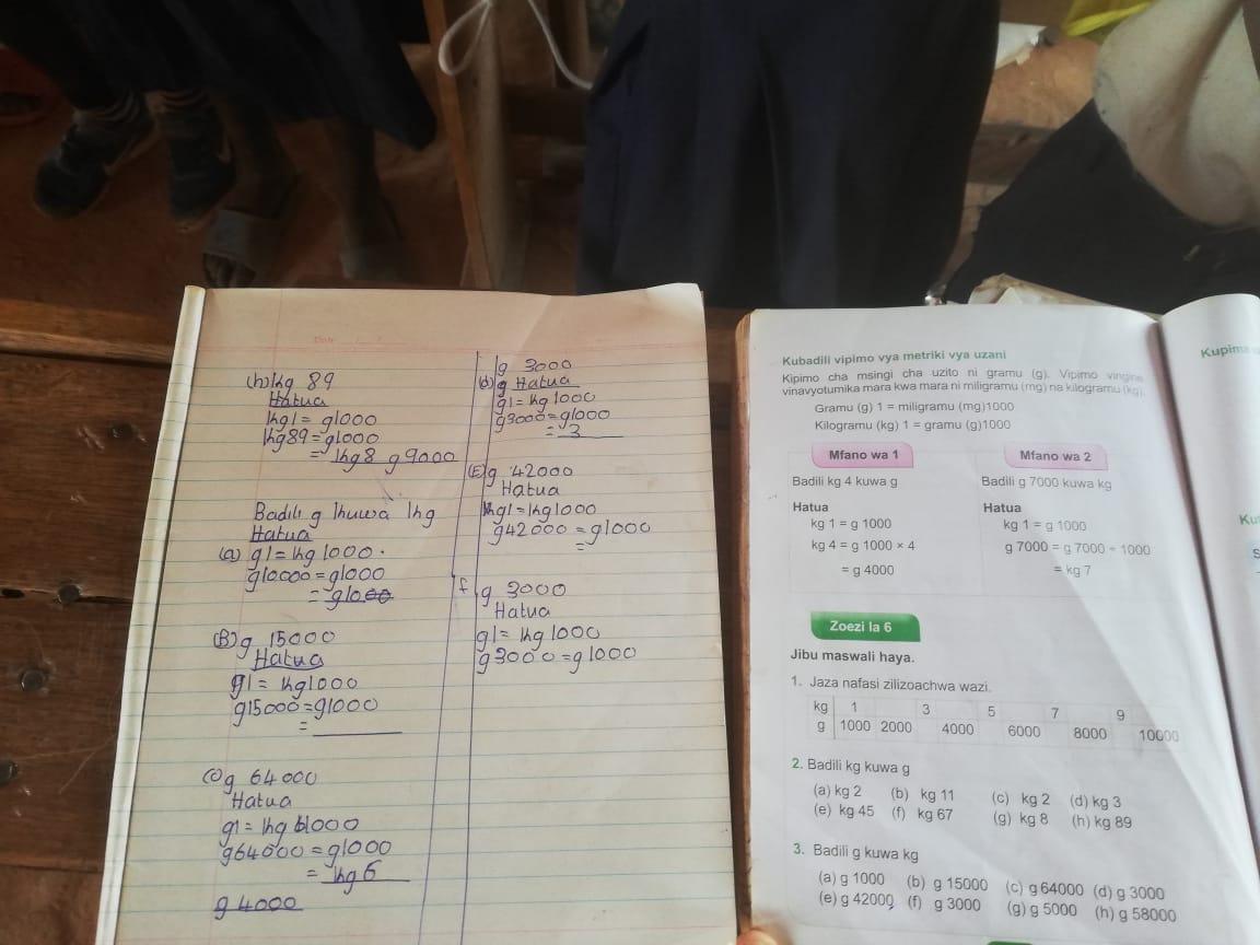 Vizită la şcoala din Mkombe